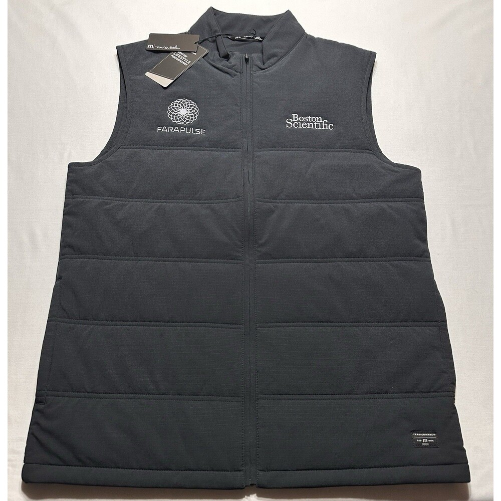 Travis Mathew Cold Bay Vest Mens Full Zip Boston Scientific FARAPULSE Logo NWT
